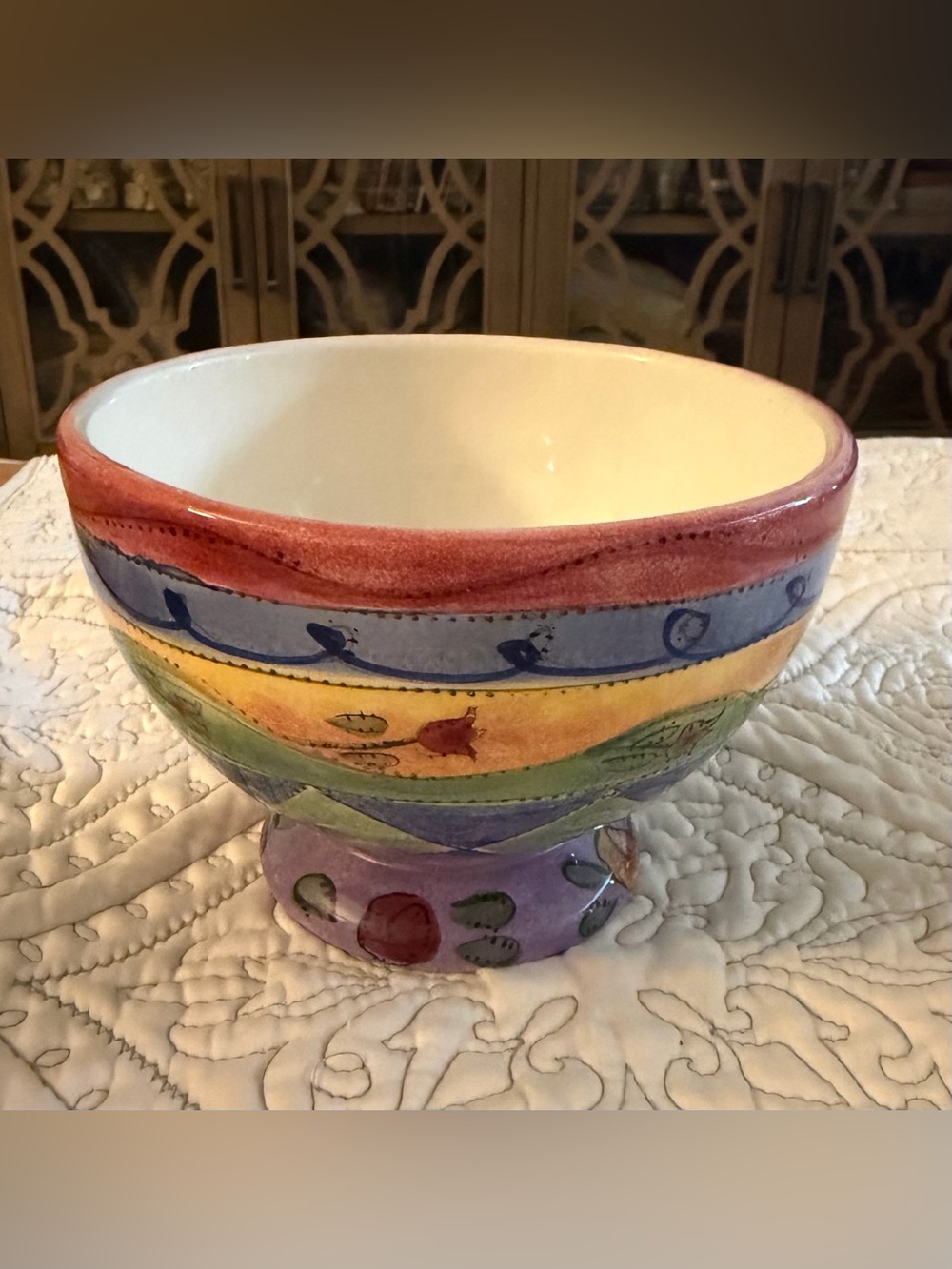 Sweet Shoppe by Sango Footed Ice Cream Bowl 3.75”